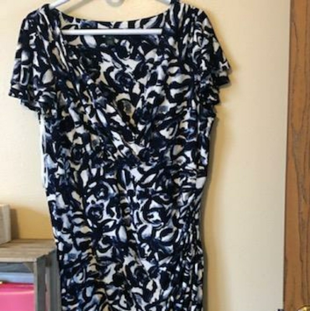 Ralph Lauren Navy and White Dress